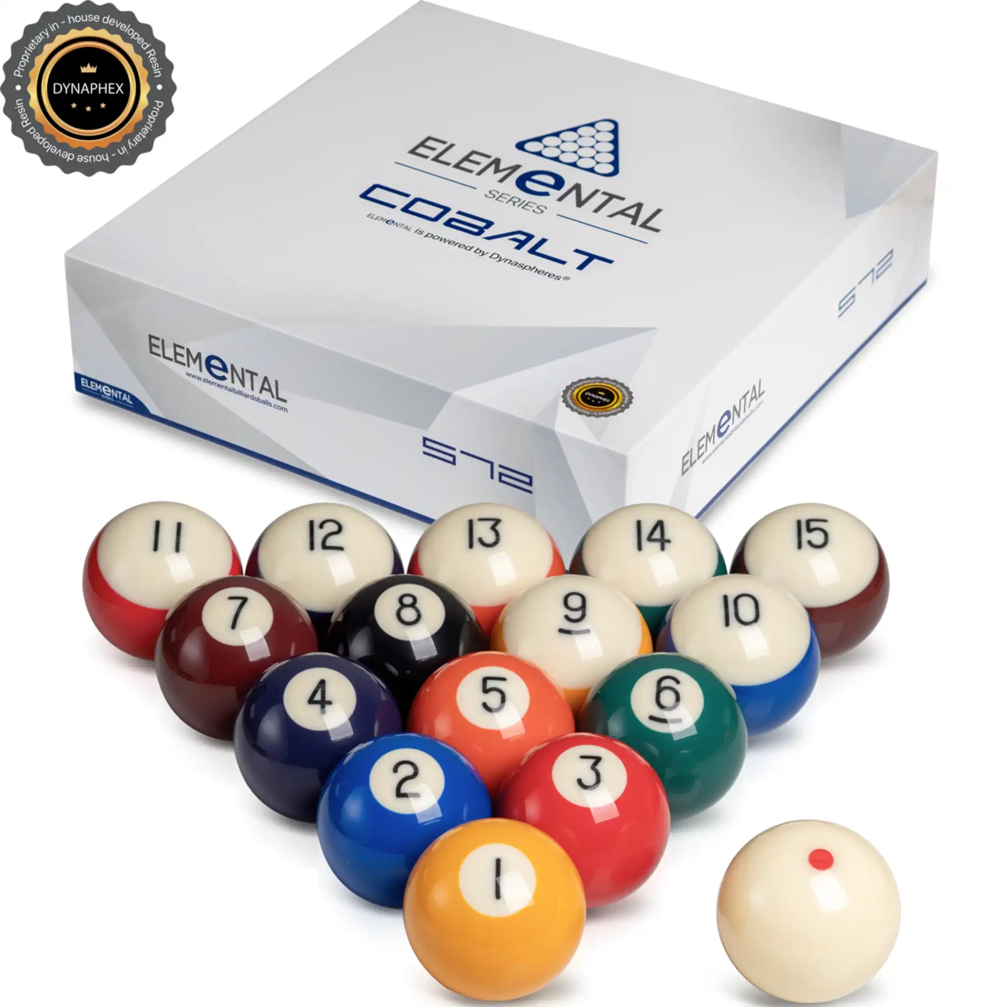 Jogo de Bolas de Bilhar para Pool Dynaspheres Elemental Cobalt 572 Jogo de Bolas de Bilhar para Pool Dynaspheres Elemental Cobalt 572
